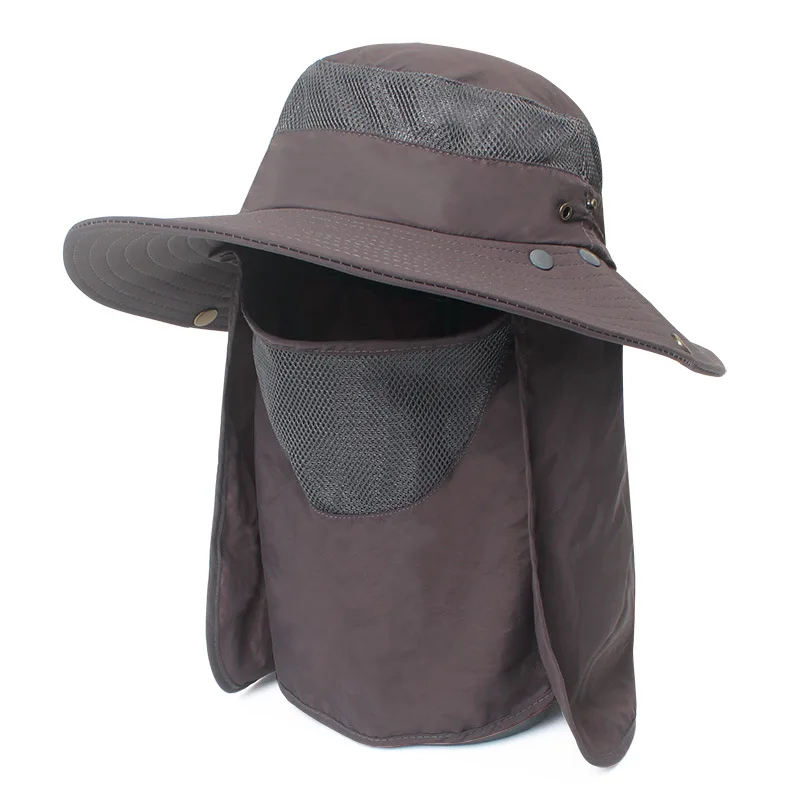 Waterproof Bucket Hat For Male Summer Anti UV Sun Hats Outdoor Men Hiking Fishing  Caps Long Wide Brim Panama Beach Hat - AliExpress