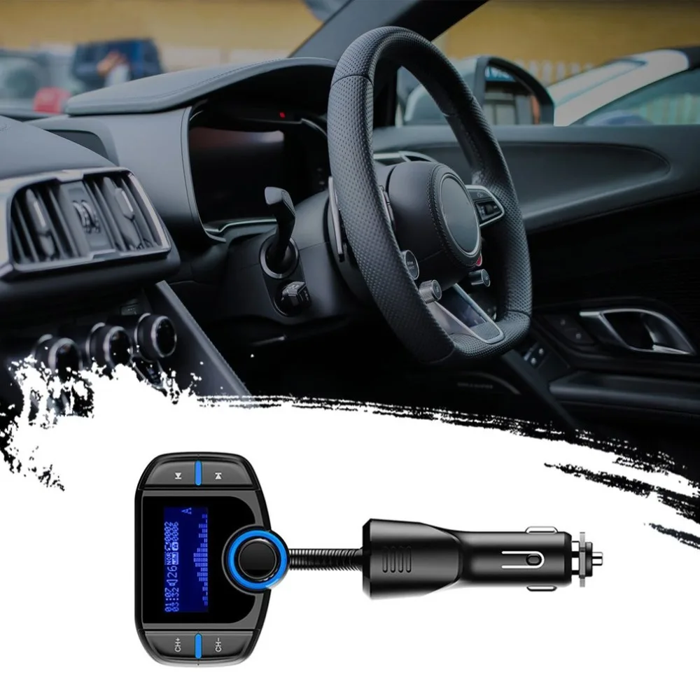 Двойной USB порт быстрой зарядки автомобиля BT MP3 плеер FM радио передатчик поддержка быстрой зарядки воспроизведения музыки Handfree вызов
