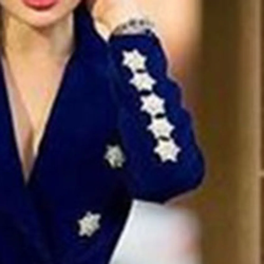 Бархатные комплекты из двух предметов, женские модные элегантные офисные женские осенние и зимние повседневные блейзеры, пальто и прямые брюки, костюмы Королевского синего цвета