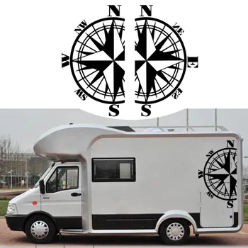 

2 PCS Car Stickers For Bus T4 T5 T6 Compass Left Right Side Auto Body Vinyl Decals Decal Sticker