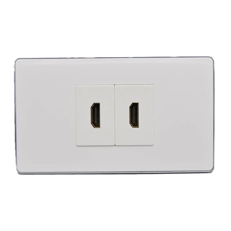 Огнестойкая Настенная Розетка PC Silver Edge 2 0 с двумя портами HDMI панельная