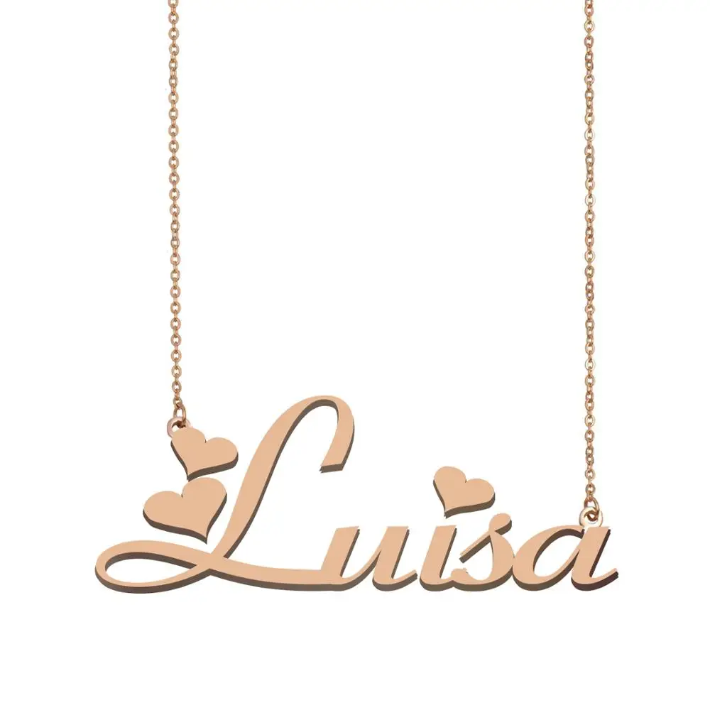 Classy Key Ring Luisa Gold-Plated Name Keychain Christmas Gift 