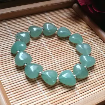 

Genuine Natural Tanglin Jade Heart Bracelet