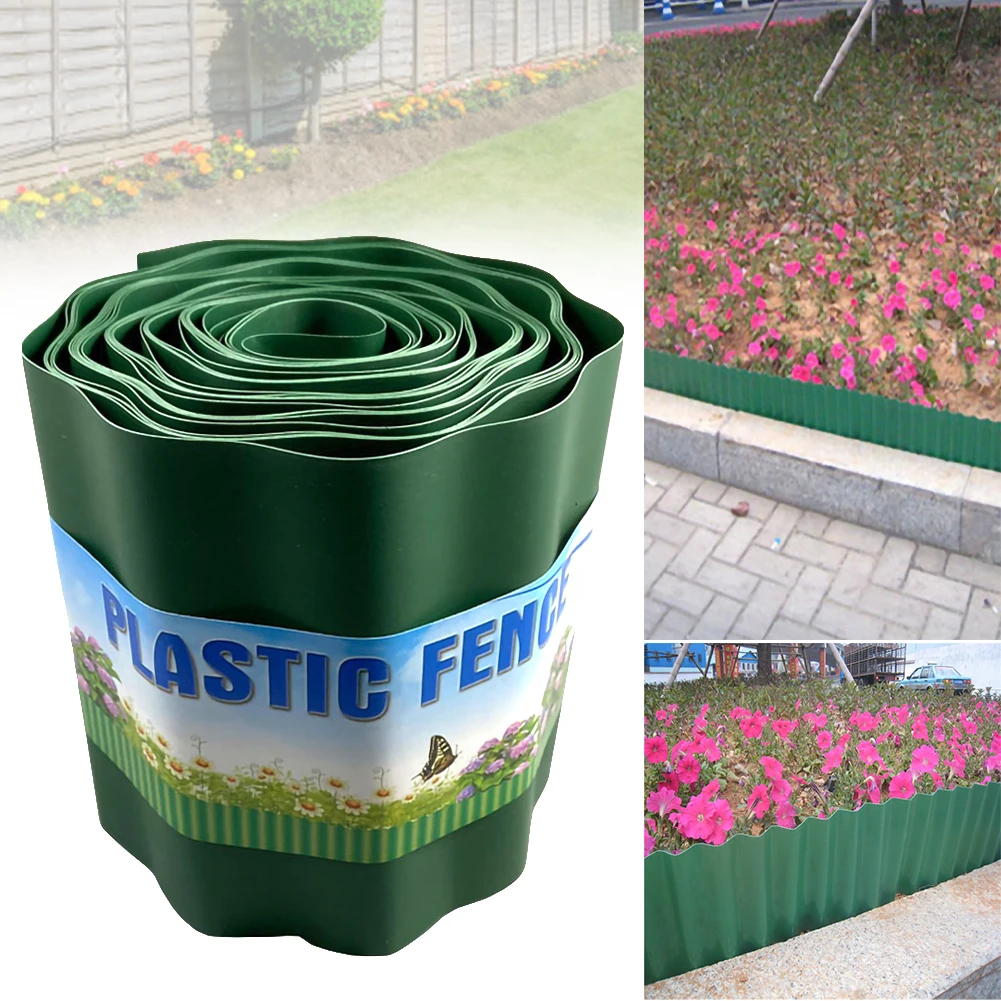 Пластиковый садовый газон обрезанный забор гофрированная вращающаяся дорога