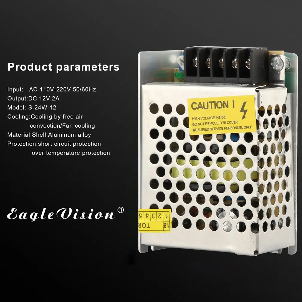 DC12V 24 Вт/2A 60 Вт/5A 180 Вт/15A 250 Вт/20A 360 Вт/30A импульсный источник питания трансформатор AC DC SMPS