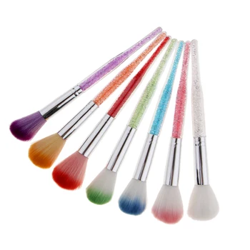 

7x Durable Nail Art Tips Polishing Powder Cleansing Brush Professional Manicure Nail Brush Dust Dirt Removal Remove Tool
