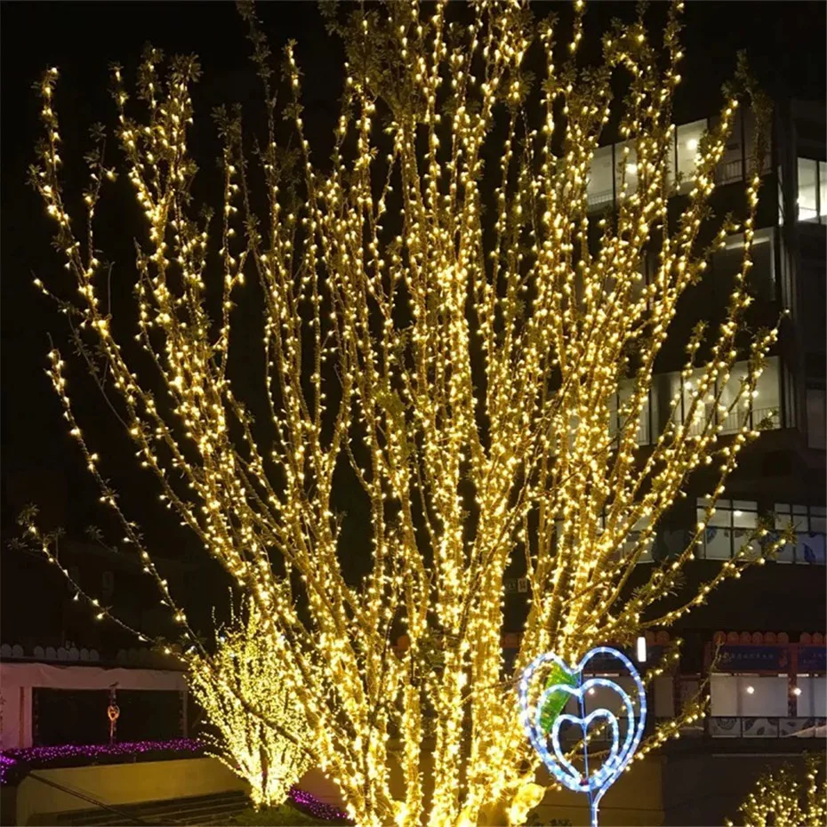 LED Street Garland Christmas Lights Outdoor 10M String Fairy Lights EU US Plug LED Lights Decoration For Wedding New year Party