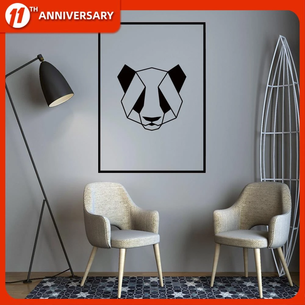 Bắc Au Hinh Học Gấu Truc Decal Dan Tường Co Thể Thao Rời Bức Tranh Tường