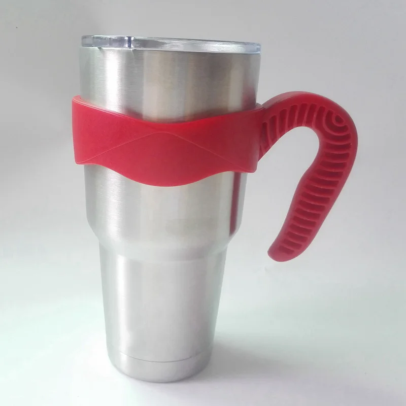Защита от проливов крышка закупорка бутылок крышка рукава ручки держатель кружки сумка для 30 rtic кружка Yeti чашка для воды - Цвет: red handle