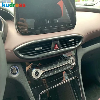 

For Hyundai Santa Fe 2019 2020 Center Console Dashboard Air Condition Outlet Panel Cover Trim Molding Accessories Garnish Bezel