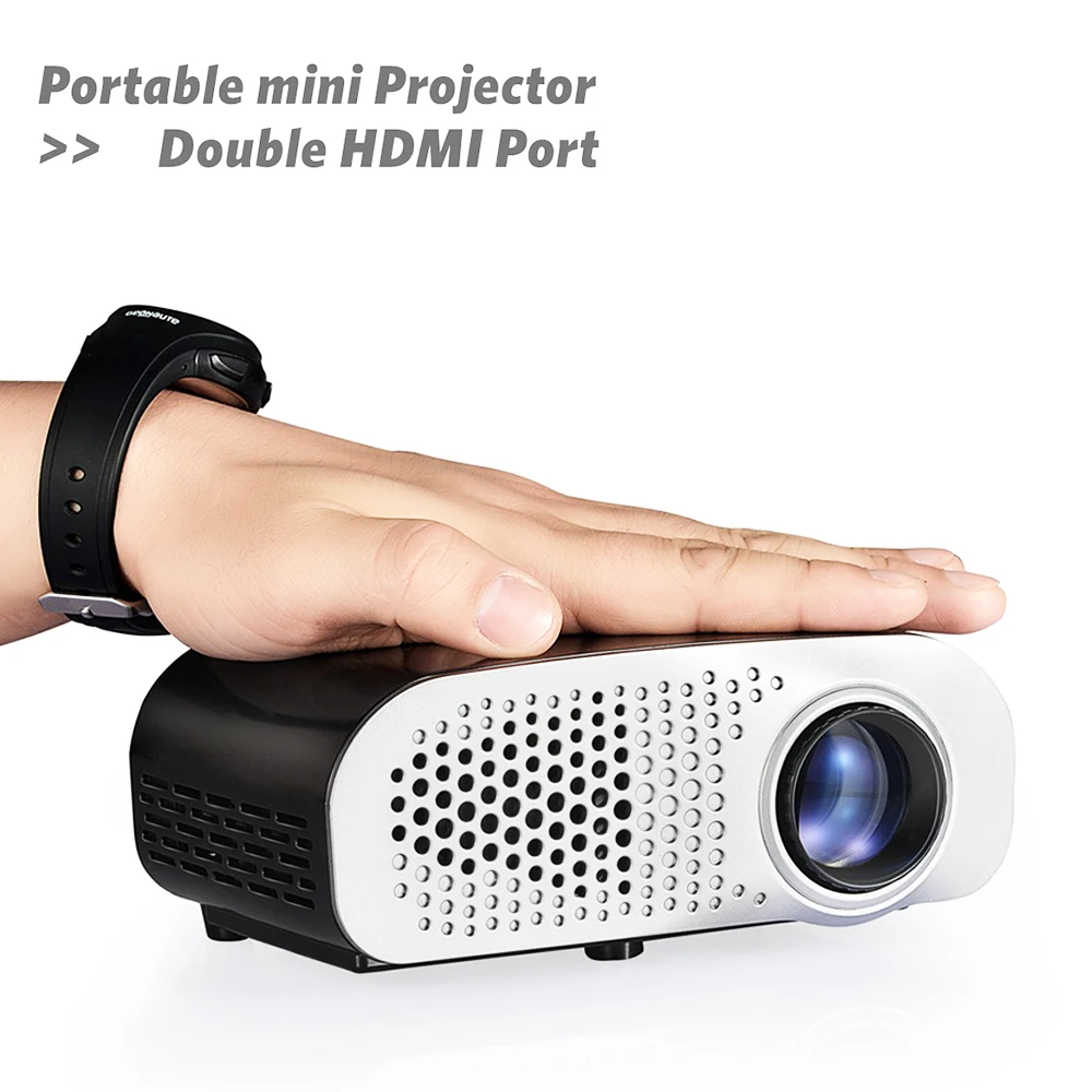  GP802A LED Mini Projector Full HD 1080P USB TF AV Media Player Home Cinema LCD Home Theater Portabl