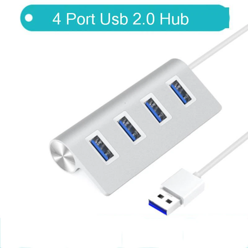 CHYI с несколькими usb-портами концентратор 2,0 4 порта Высокоскоростной USB hab сплиттер алюминиевый литой адаптер мини Компьютерные аксессуары для смартфона