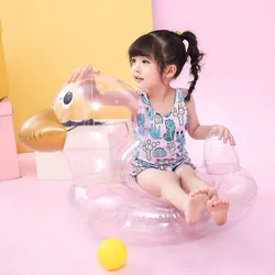 Swimming Pool Aid Floating Transparent 0-4 Swim Safety Ring Water Duck Circle for Inflatable Children Years Cartoon Seat Ring Ri