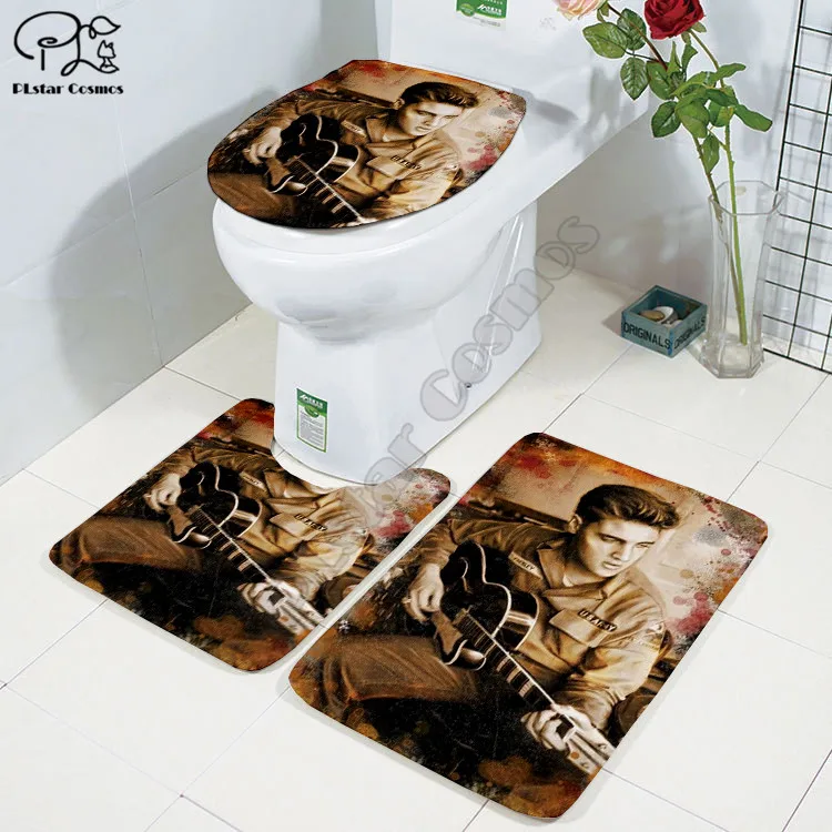 Чехол подставка для ванной Elvis Presley с 3D рисунком крышка унитаза набор ковриков
