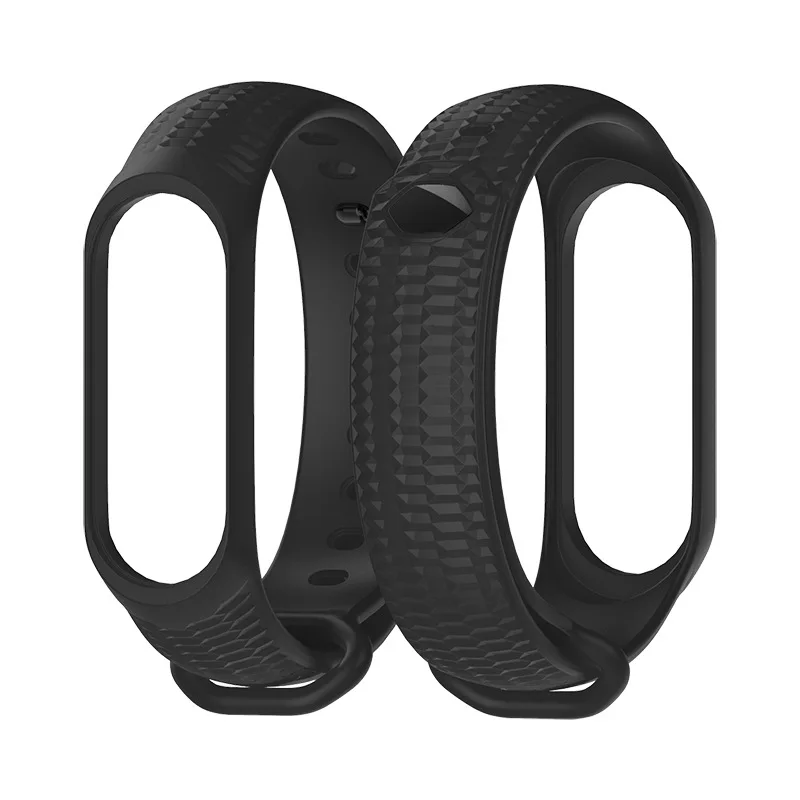 black Mi Band 4 3 силиконовый ремешок на запястье браслет Aurora для xio mi band 4 3 Смарт-часы браслет спортивный mi band 4 3 ремешок - Цвет: black
