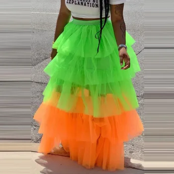 

Tutu Skirts Women Layered Tulle Custom Made Party Girls Prom Long Skirts