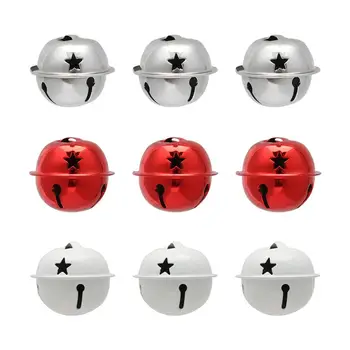

9 Pcs Christmas Hanging Decoration Iron Jingle Bells Xmas Tree Hanging Pendant
