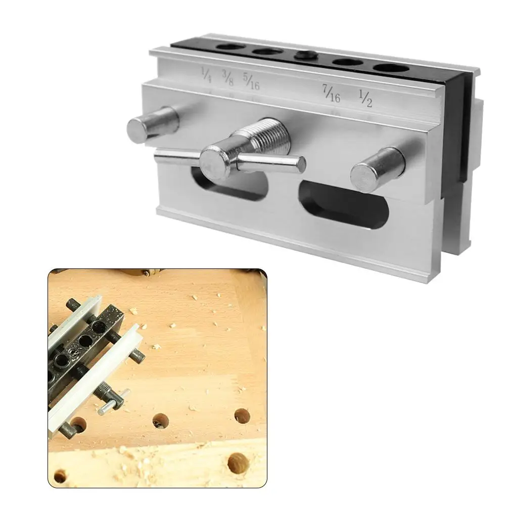 

Vertical Fixture Hole Jig Kit Carpentry Pocket Hole Drilling Puncher Guide Locator Durable Woodworking Tool Accessories