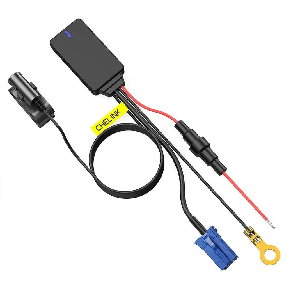 Беспроводной громкой связи Bluetooth 4,0 с разъемом подачи внешнего сигнала Aux Стерео адаптер для iphone 8 контактный разъем совместим с Skoda поло EOS Golf Passat Toura
