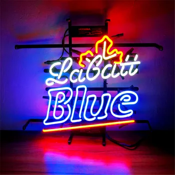 

Custom Made Lagatt Blue Glass Neon Light Sign Beer Bar