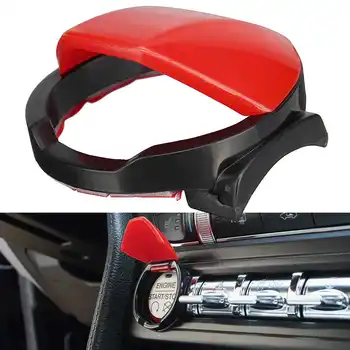 

Red Car Engine Start Stop One Key Button Stitch Cover Trim Cap ABS For Ford For Mustang 2015 2016 2017 2018