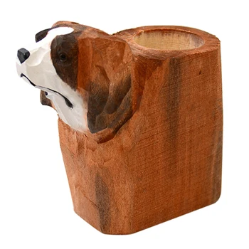 

Scale Ruler Desktop Organizer Practical Table Decor Kids Gift Hand Carved Paper Clips Wooden Pen Holder Home Office Colorful