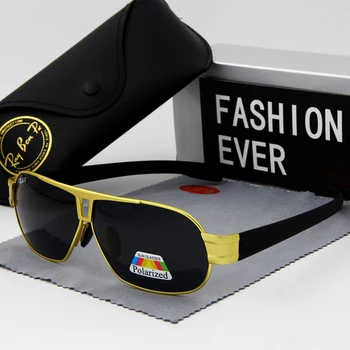 

2019 New Brand Men 100% Polarized Alloy Frame vintage male Sunglasses Fashion Mens Driving Sunglasses UV400 protect
