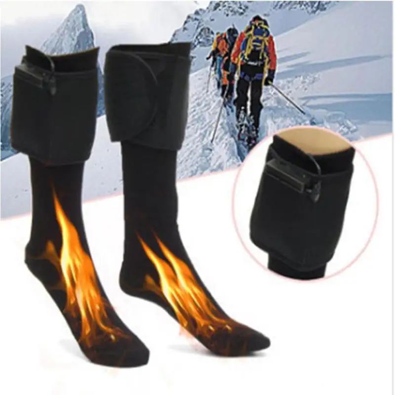 Теплые носки зимние аккумуляторные батареи с электрическим подогревом хлопковые носки гетры для ног для мужчин и женщин практичные и удобные носки