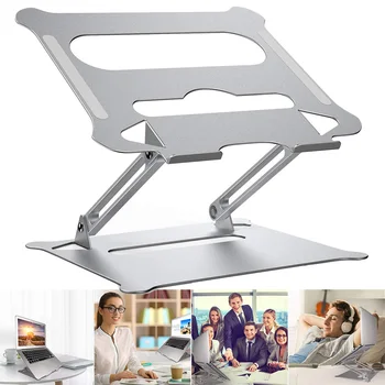 

Laptop Notebook Stand Holder Adjustable Aluminum Stand Riser Portable Light Weight for Home Office Travel @M23