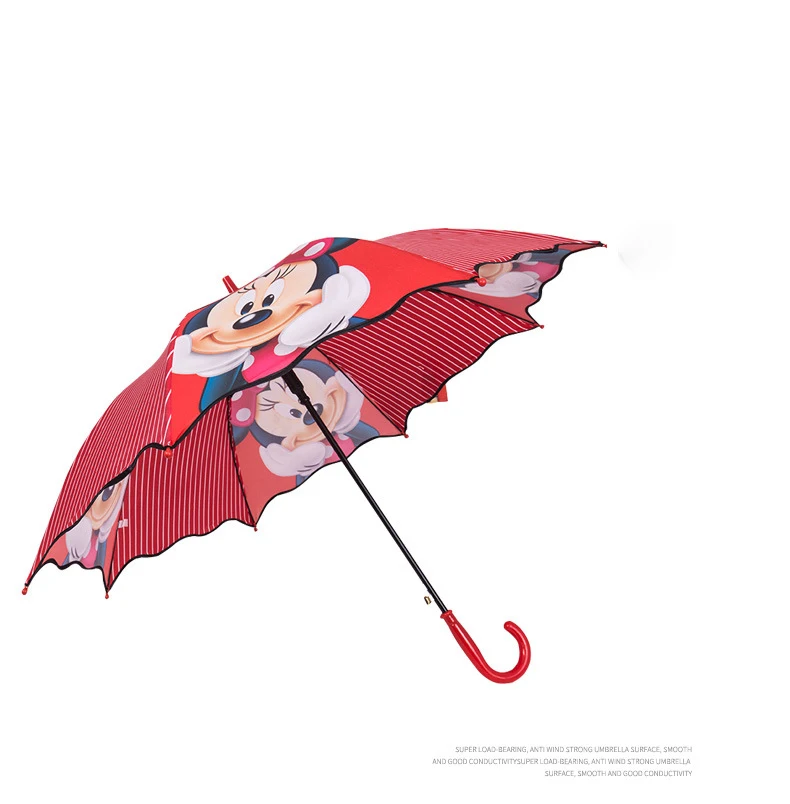 Творческий мультфильм прямой детский зонтик детские зонтики ученики изогнутая рукоятка детский зонтик волнистый боковой зонтик
