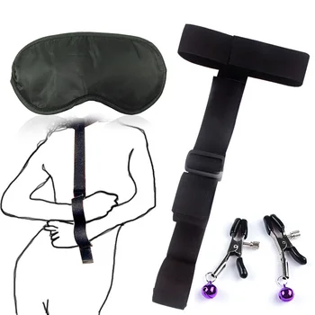 Adult Sex Products Erotic Bondage Bed Games BDSM Sex Bondage Set Women Handcuffs Ankle Cuff Restraints Sex Toys For Couples 2