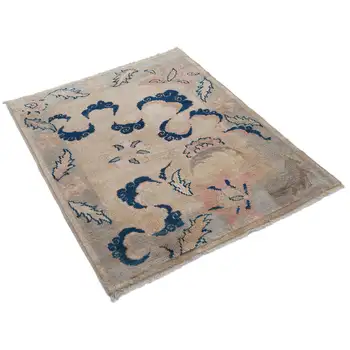 

92x117 Cm Beige Handmade Anatolian Rug-3x4 Ft