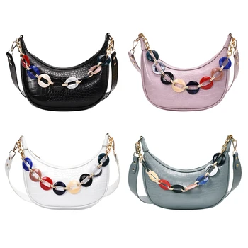 

Chain Shoulder Messenger Bags Women Retro Acrylic Leather Ladies Chain Shoulder Messenger Bag Fanny Purse Handbag