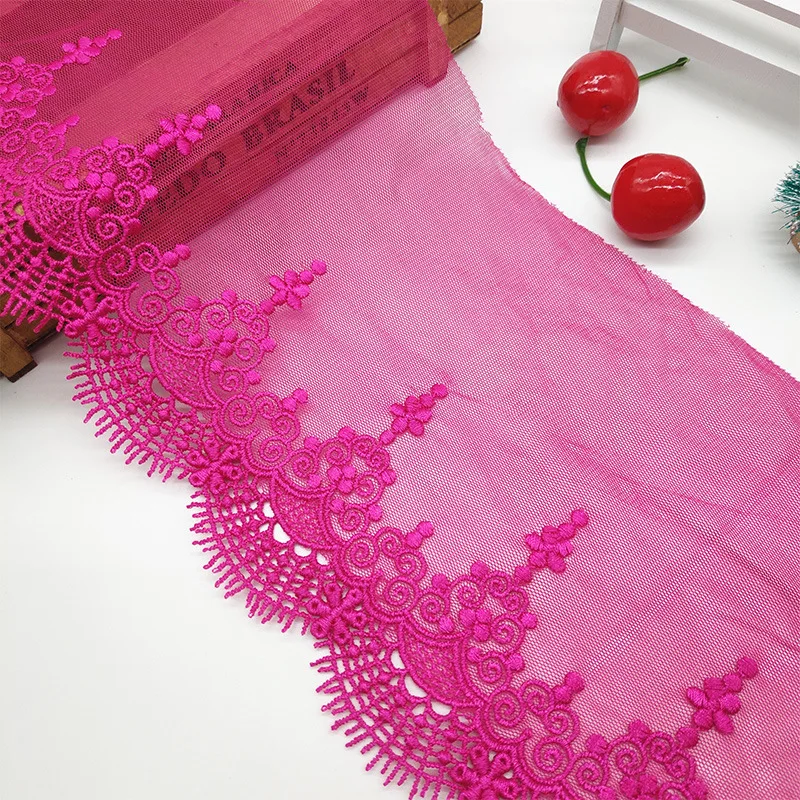 Fabric width 15cm Новинка, высокое качество, 1 ярд, вышивка, кружевная ткань, отделка, материал, сделай сам, рукоделие и шитье, кружевная ткань для одежды, доступны несколько стилей - Цвет: Fabric width 15cm