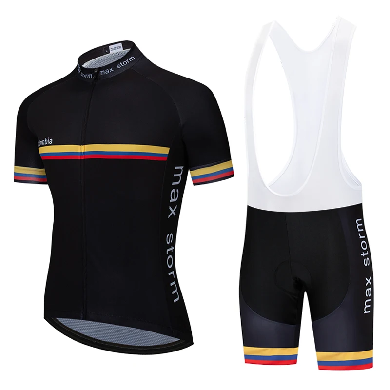

2021 New Team black Colombia Cycling Jersey Customized Road Mountain Race Top max storm ciclismo jersey