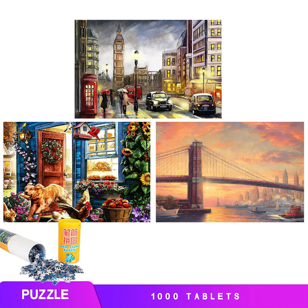 Взрослые Пазлы 1000 штук большая игра головоломка интересная игрушка