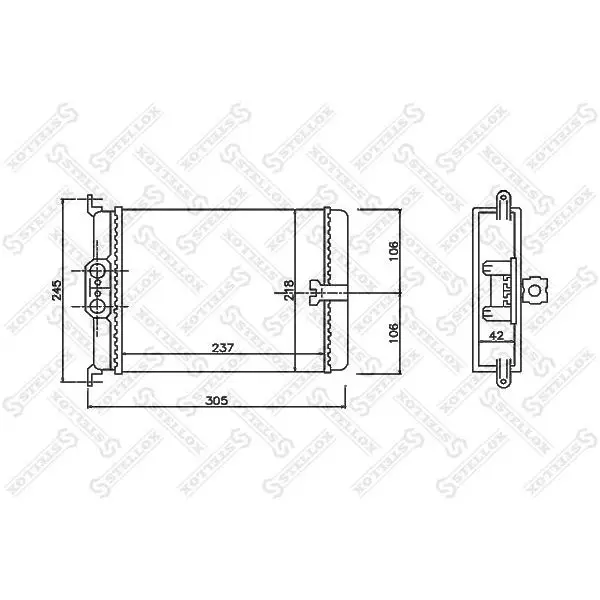 Радиатор печки MB W140 2.8-6.0/3.0-3.5TD/ C140 91-99 STELLOX 10