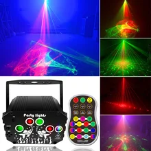 

Northern Lights Laser Projector Light Voice Control RGB Strobe Effect Stage Light For Party Show DJ Home KTV Disco Lamps 2022