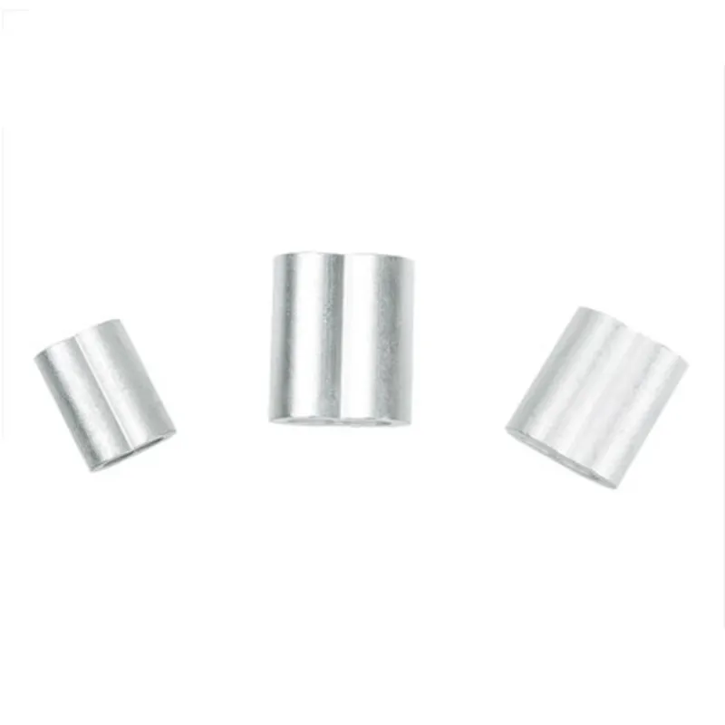 5-100PCS M1.0 M1.2 M1.5 M2 M3 M4 M5 M6 m8 m10 8 Shape Aluminum casing wire rope ferrule cable ties Crimping Sleeve Clip Clamp wire rope clamps cable clamps wire crimp sleeve wire rope sleeve