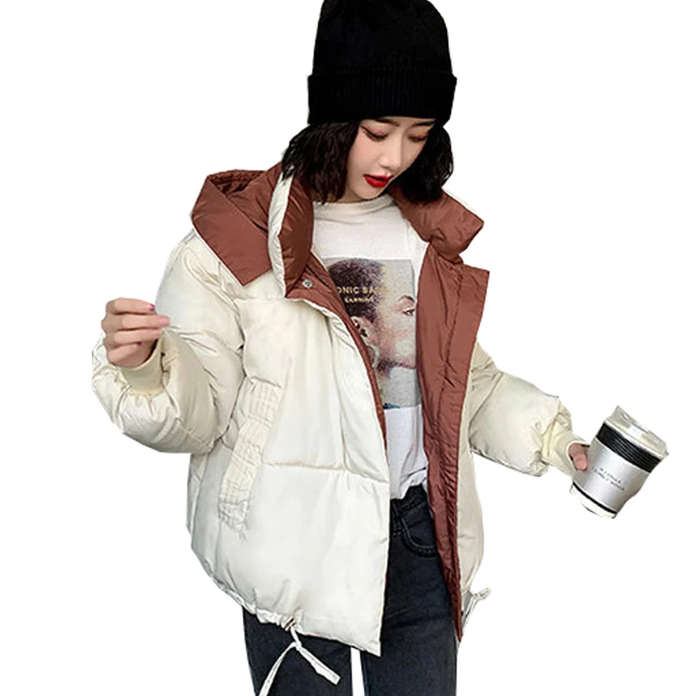 

Popular Winter Women's Short Style Winter 2019 Korean Version New Loose and Thicker Down Coat Hat Coat 618