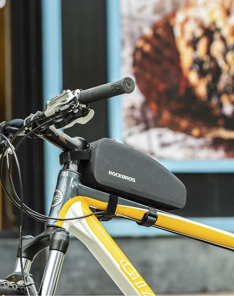 ROCKBROS Fahrrad Tasche Regendicht Top Vorne Rohr Paket Große Kapazität Nylon Ultraleicht Tragbare Doube Zipper Pocket Bike Zubehör – Detail 18