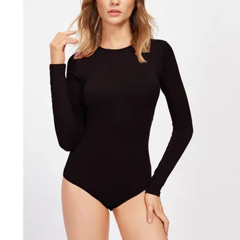 

Backless Exotic Bodysuits for Women Sexy Underwear Wire Free Long Sleeve Lingerie Skinny Solid Bodysuit ropa on mujer @8