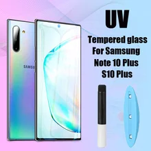 Прозрачное изогнутое жидкое ультрафиолет закаленное стекло для samsung Galaxy Note 10 S10 S8 S9 Plus S10E S7 edge Note 8 9 Защита экрана