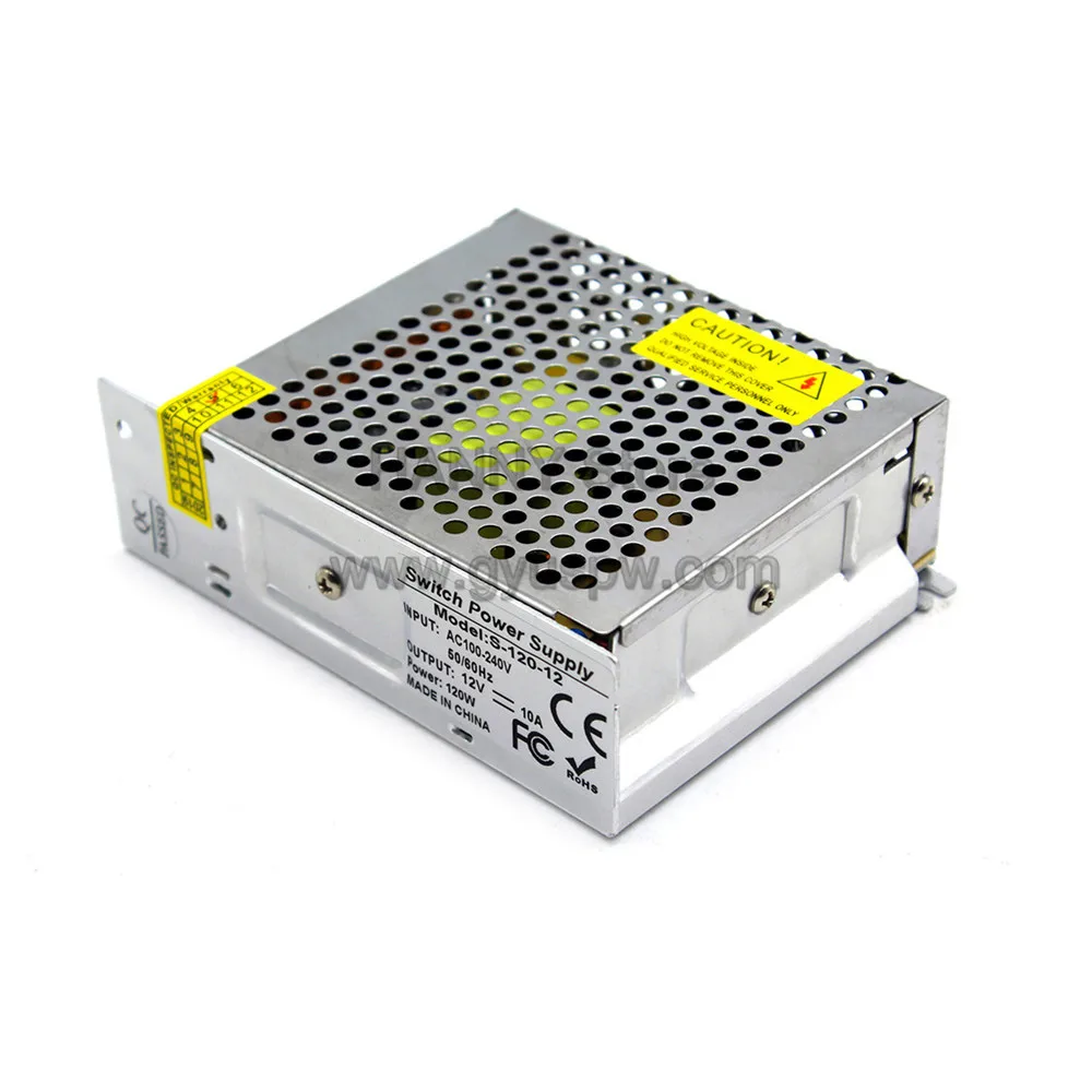 Блок питания DC12V 10A 120 Вт светодиодный преобразователь драйвера AC100-240V к DC 12 В SMPS для CCTV полосы модули световой монитор