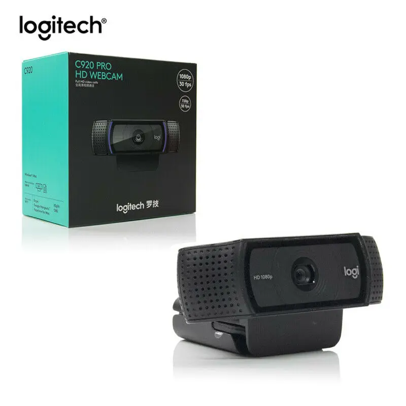 een sympathie Dialoog New Original Logitech Hd C920 Pro Webcam Widescreen Video Calling And  Recording 1080p Autofocus Camera For Desktop Or Laptop - Webcams -  AliExpress