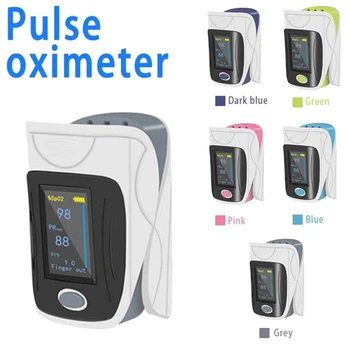 

Finger clip pulse oximeter measuring heart rate monitoring sleep oxygen saturation detector