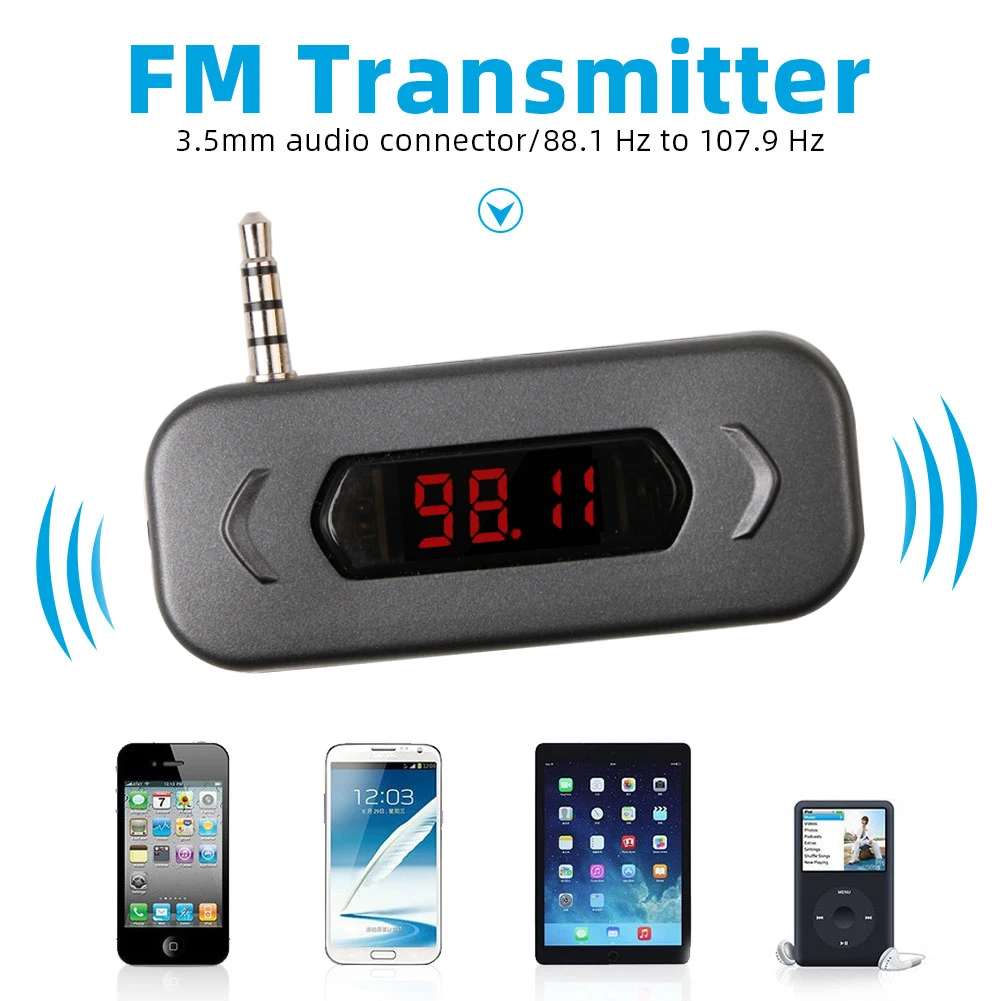 Универсальный беспроводной FM-передатчик FM-радио разъем 3 5 мм адаптер для IPhone IOS