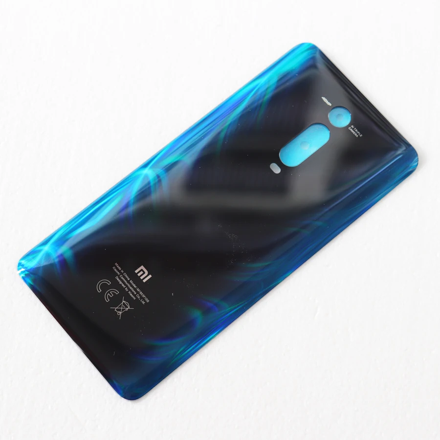 Blue ( 1 ) Чехол для батареи Задняя стеклянная панель для Xiaomi mi 9T mi 9T Крышка для батареи задняя дверь Чехол карбоновый черный - Цвет: Blue ( 1 )