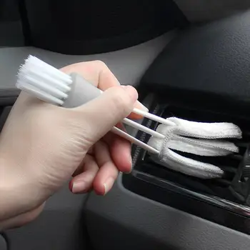

VODOOL Microfiber Double Ended Car Cleaning Brush Air Conditioner Vent Slit Clean Brush Dust Removal Blind Keyboard Duster Brush