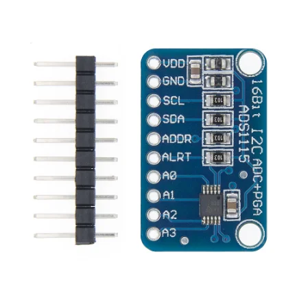 16 битный I2C ADS1115 модуль ADC 4 канальный с усилителем Pro Gain RPi|Аксессуары для батарей и